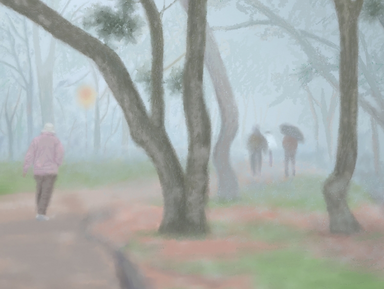 FOG ON THE TEZANG MOUNTAIN-1    P-212(2016) 2