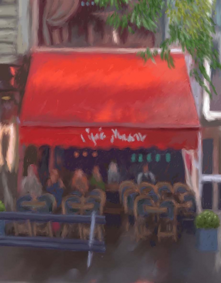 Corner cafe in Paris  (巴黎街角咖啡座) 2